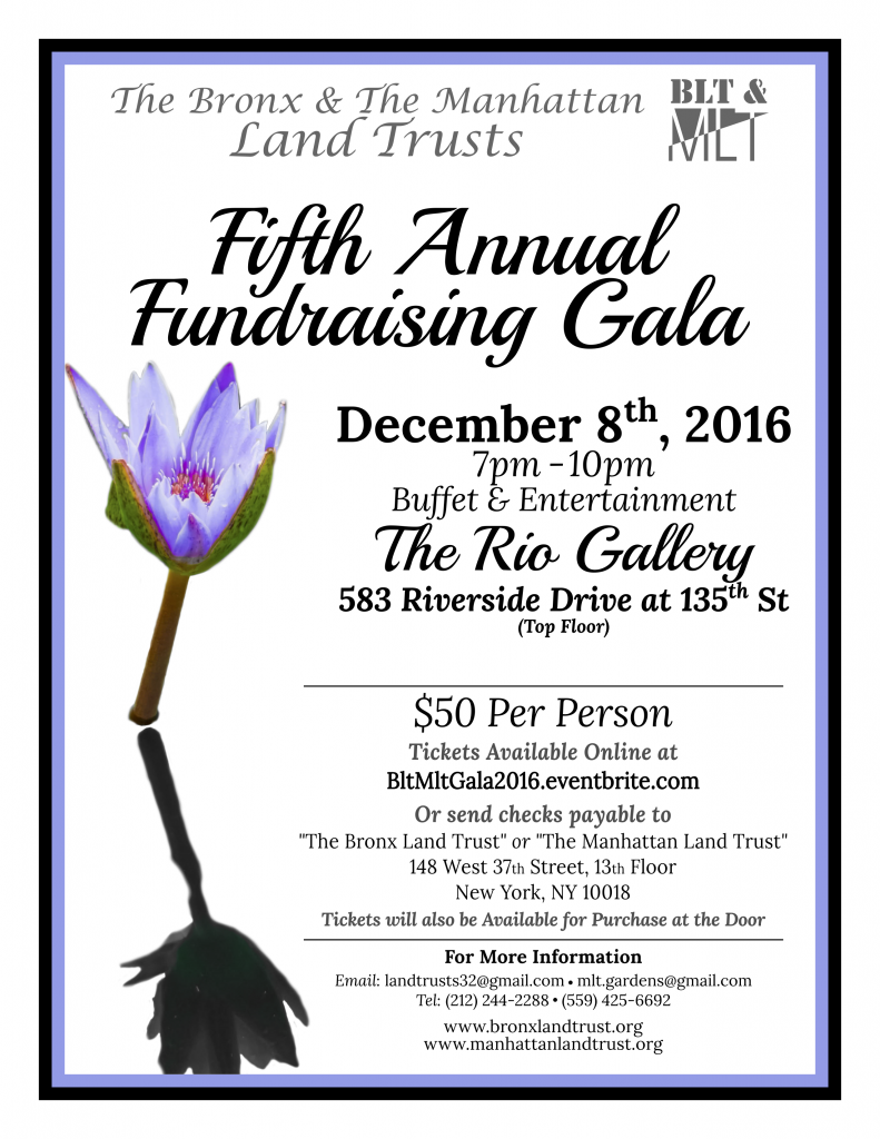 BLT & MLT 2016 Fifth Annual Fundraising Gala December 8th